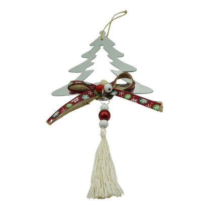 Ornament brad, Klevo, Brad, Argintiu, Lucios, 14*26CM, Acril, Interior/ Exterior
