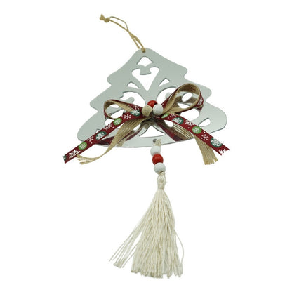 Ornament brad, Klevo, Brad, Argintiu, Lucios, 14*26CM, Acril, Interior/ Exterior
