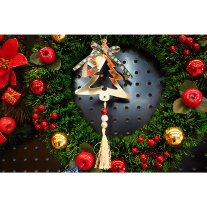 Ornament brad, Klevo, Brad, Auriu, Lucios, 15*28CM, Acril, Interior/ Exterior