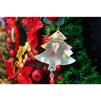 Ornament brad, Klevo, Brad, Auriu, Lucios, 8*25CM, Acril, Interior/ Exterior