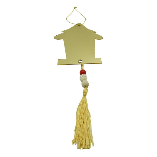 Ornament brad, Klevo, Brad, Auriu, Lucios, 8*25CM, Acril, Interior/ Exterior