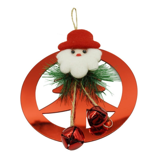 Ornament brad, Klevo, Brad cu clopotei, Rosu, Lucios, 15*20CM, Acril, Interior/ Exterior