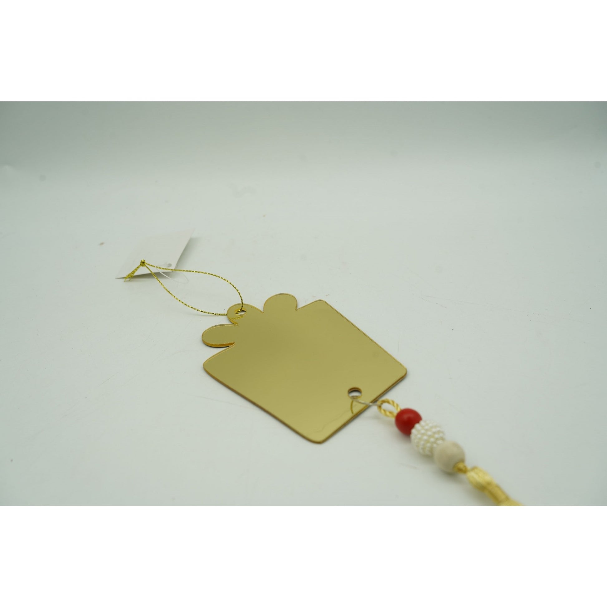 Ornament brad, Klevo, Cadou, Auriu, Lucios, 8*25CM, Acril, Interior/ Exterior