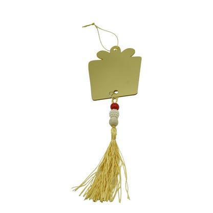 Ornament brad, Klevo, Cadou, Auriu, Lucios, 8*25CM, Acril, Interior/ Exterior