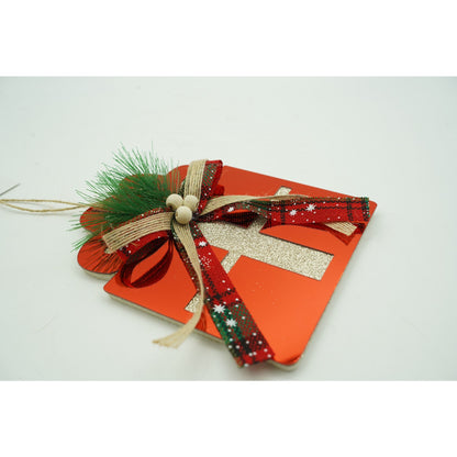 Ornament brad, Klevo, Cadou, Rosu, Lucios, 15*15CM, Acril, Interior/ Exterior