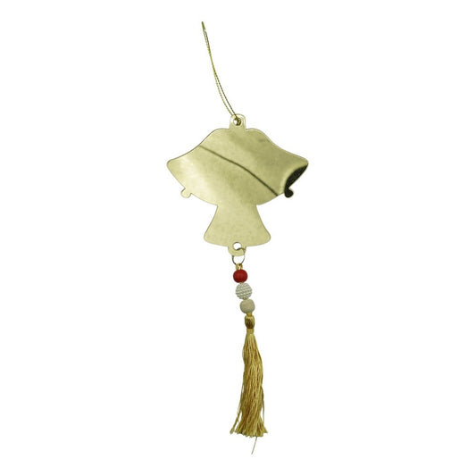 Ornament brad, Klevo, Clopotei, Auriu, Lucios, 10*23CM, Acril, Interior/ Exterior