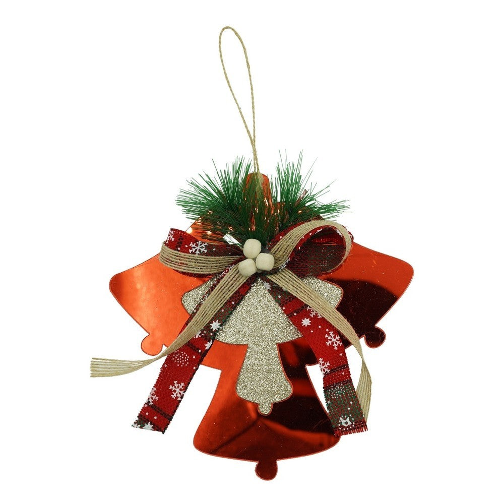 Ornament brad, Klevo, Clopotei, Rosu, Lucios, 15*15CM, Acril, Interior/ Exterior