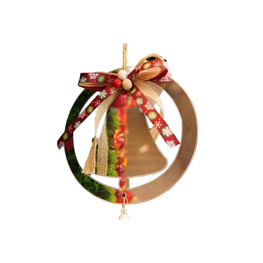 Ornament brad, Klevo, Clopotel, Argintiu, Lucios, 14*26CM, Acril, Interior/ Exterior