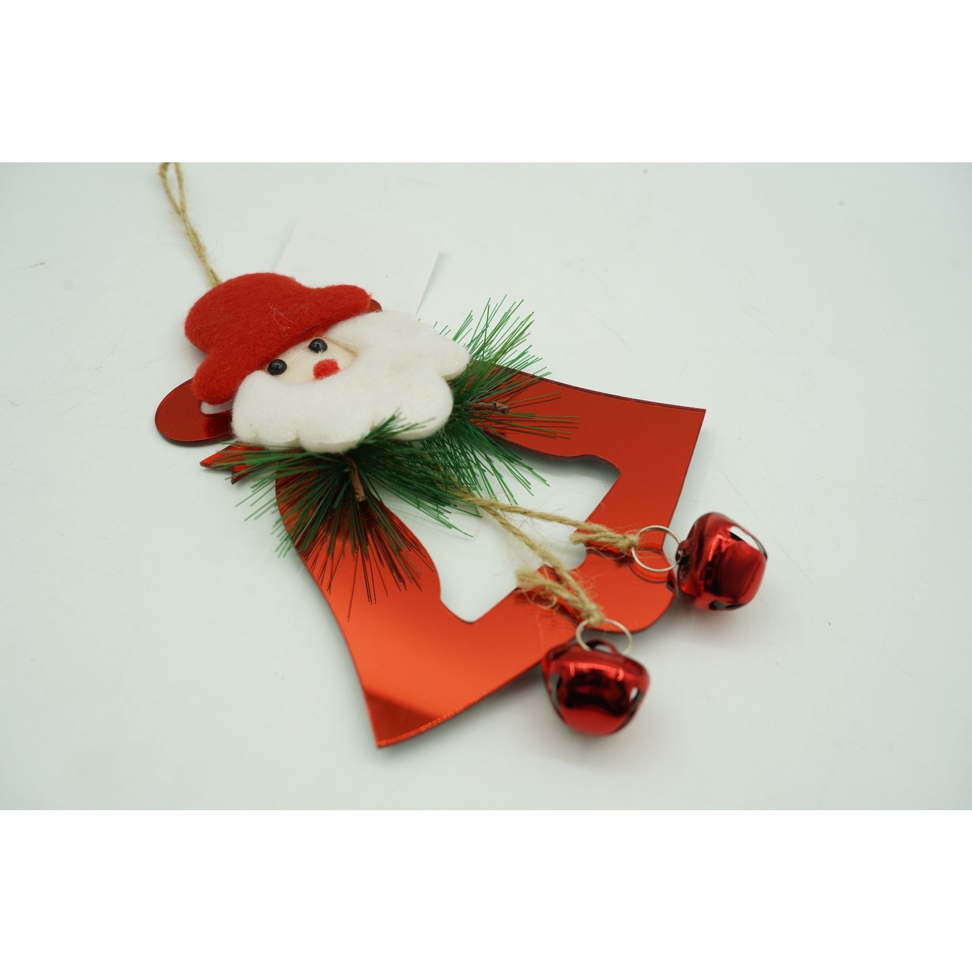 Ornament brad, Klevo, Clopotel, Rosu, Lucios, 15*20CM, Acril, Interior/ Exterior