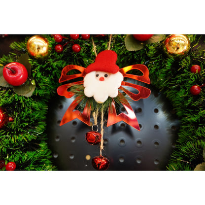 Ornament brad, Klevo, Funda cu clopotei, Rosu, Lucios, 15*20CM, Acril, Interior/ Exterior