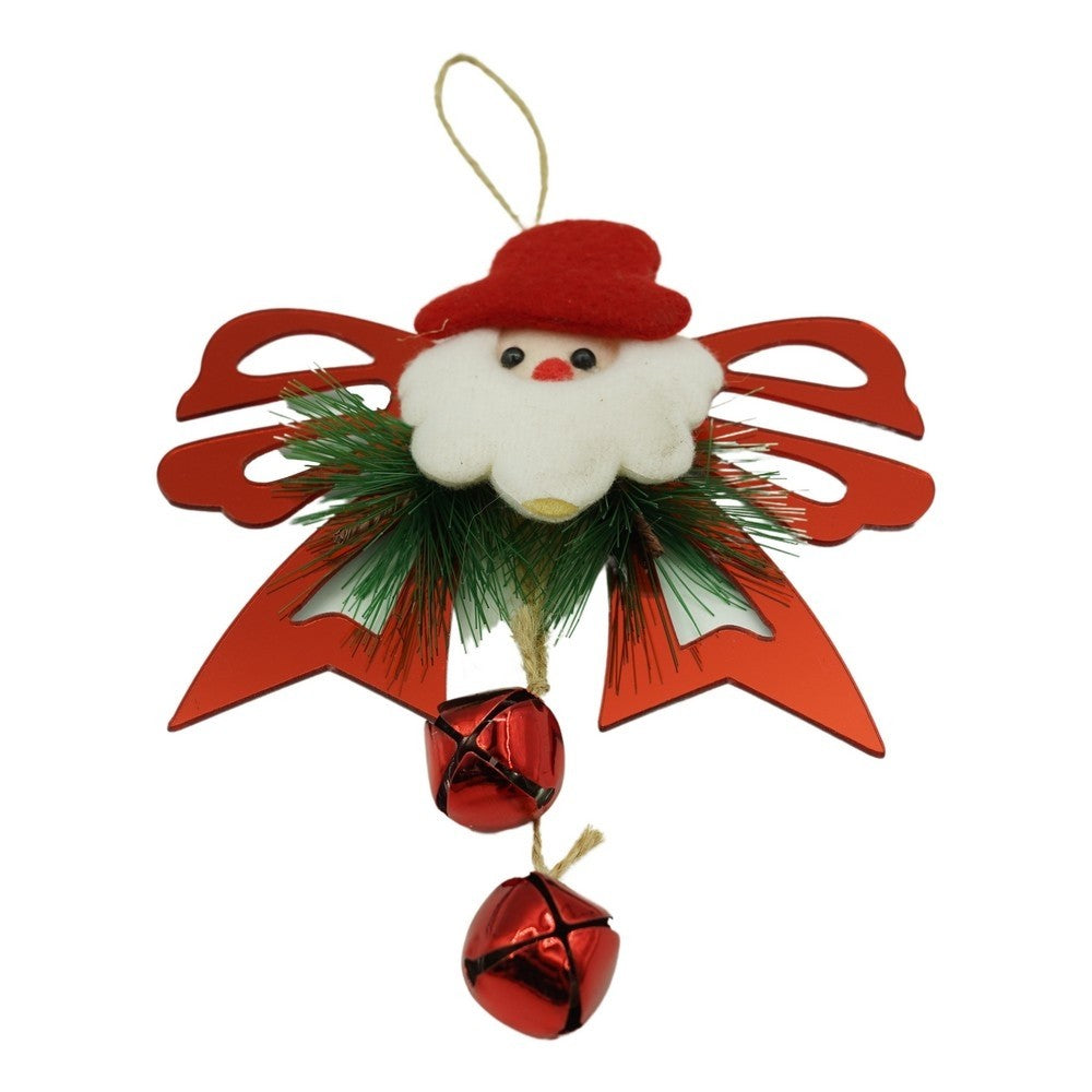 Ornament brad, Klevo, Funda cu clopotei, Rosu, Lucios, 15*20CM, Acril, Interior/ Exterior