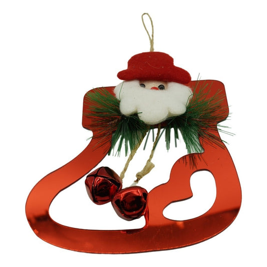 Ornament brad, Klevo, Gheata cu clopotei, Rosu, Lucios, 15*20CM, Acril, Interior/ Exterior