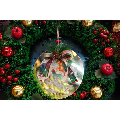 Ornament brad, Klevo, Glob, Auriu, Lucios, 17*17CM, Acril, Interior/ Exterior