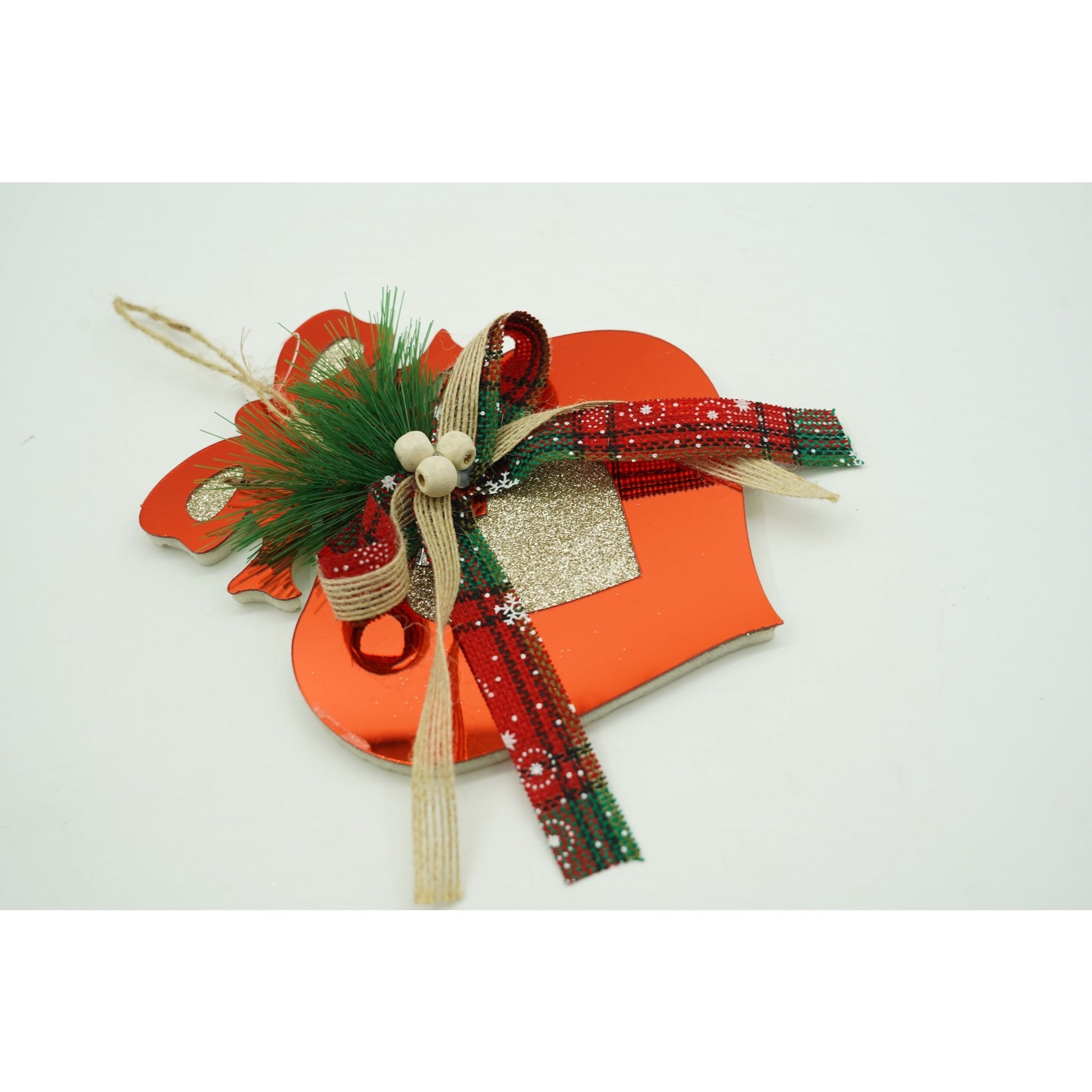 Ornament brad, Klevo, Inima, Rosu, Lucios, 15*15CM, Acril, Interior/ Exterior