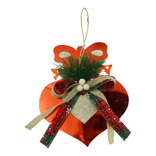 Ornament brad, Klevo, Inima, Rosu, Lucios, 15*15CM, Acril, Interior/ Exterior