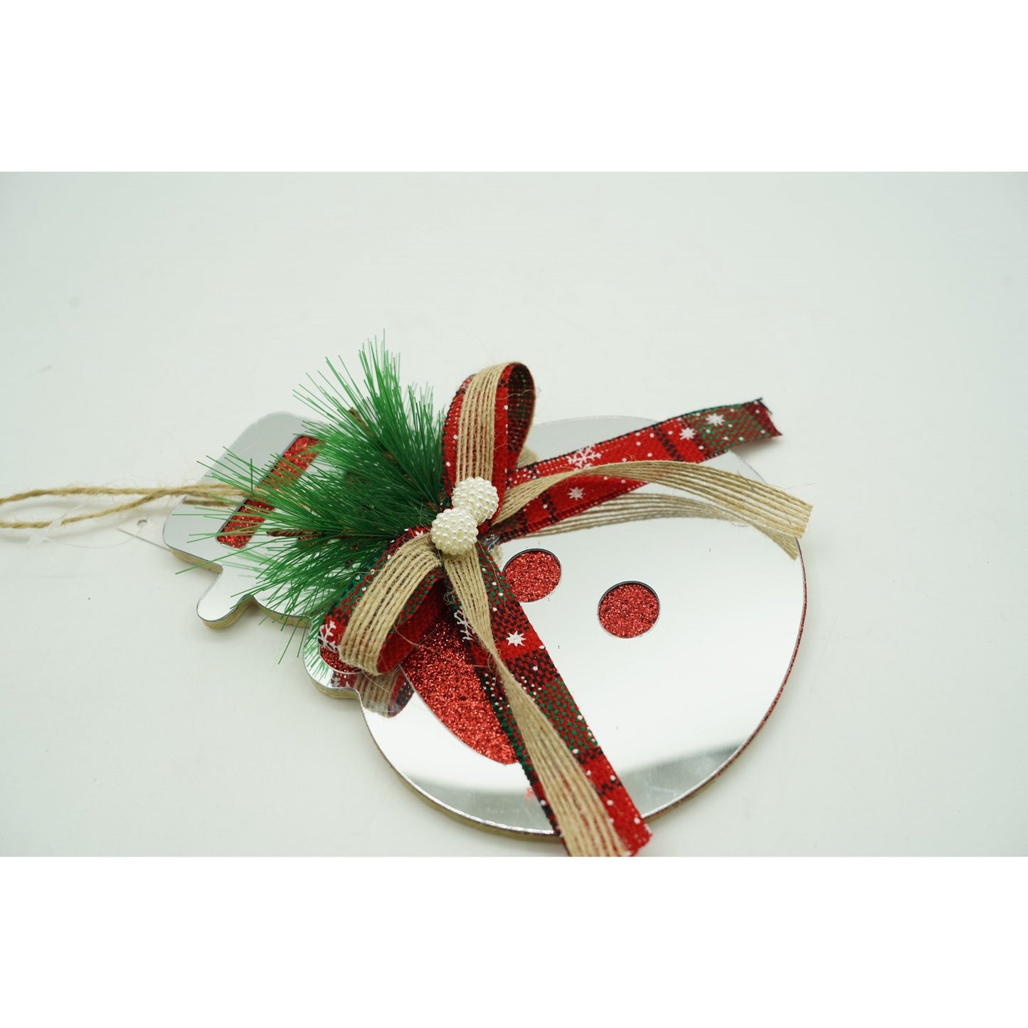 Ornament brad, Klevo, Om de zapada, Argintiu, Lucios, 14*17CM, Acril, Interior/ Exterior