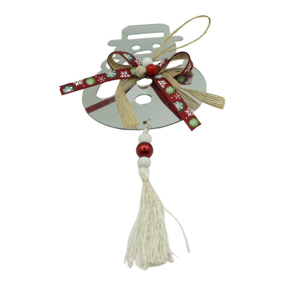 Ornament brad, Klevo, Om de zapada, Argintiu, Lucios, 14*26CM, Acril, Interior/ Exterior
