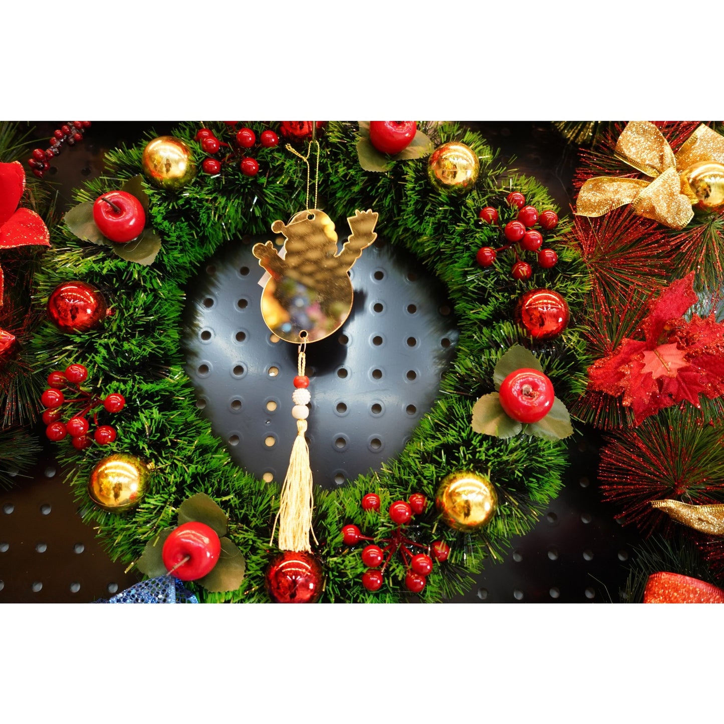 Ornament brad, Klevo, Om de zapada, Auriu, Lucios, 10*23CM, Acril, Interior/ Exterior