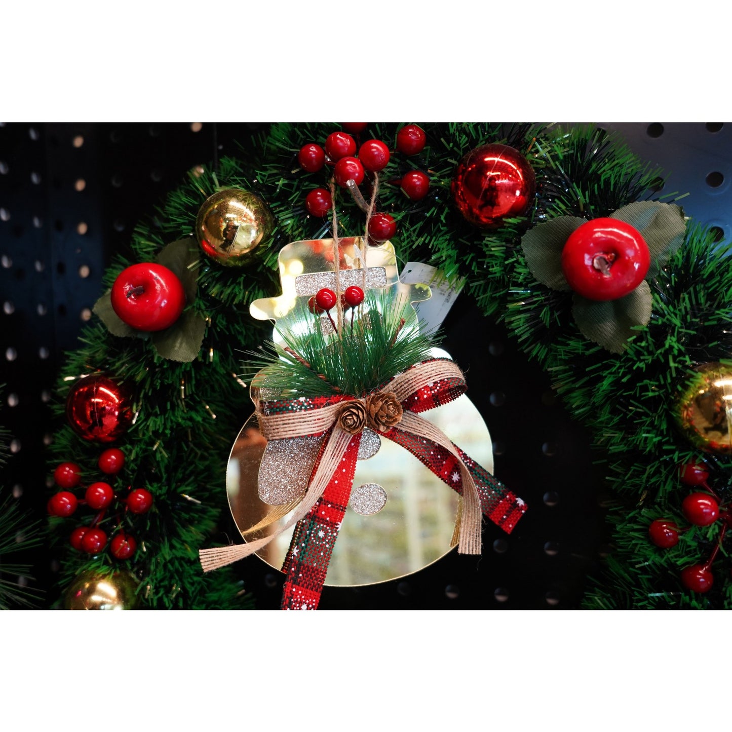 Ornament brad, Klevo, Om de zapada, Auriu, Lucios, 16*17CM, Acril, Interior/ Exterior