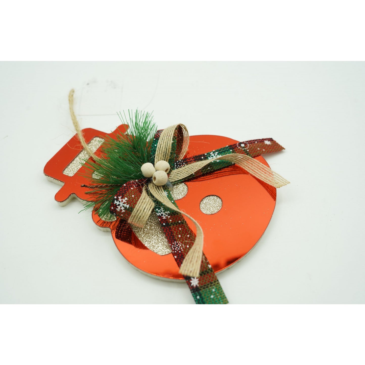 Ornament brad, Klevo, Om de zapada, Rosu, Lucios, 14*17CM, Acril, Interior/ Exterior