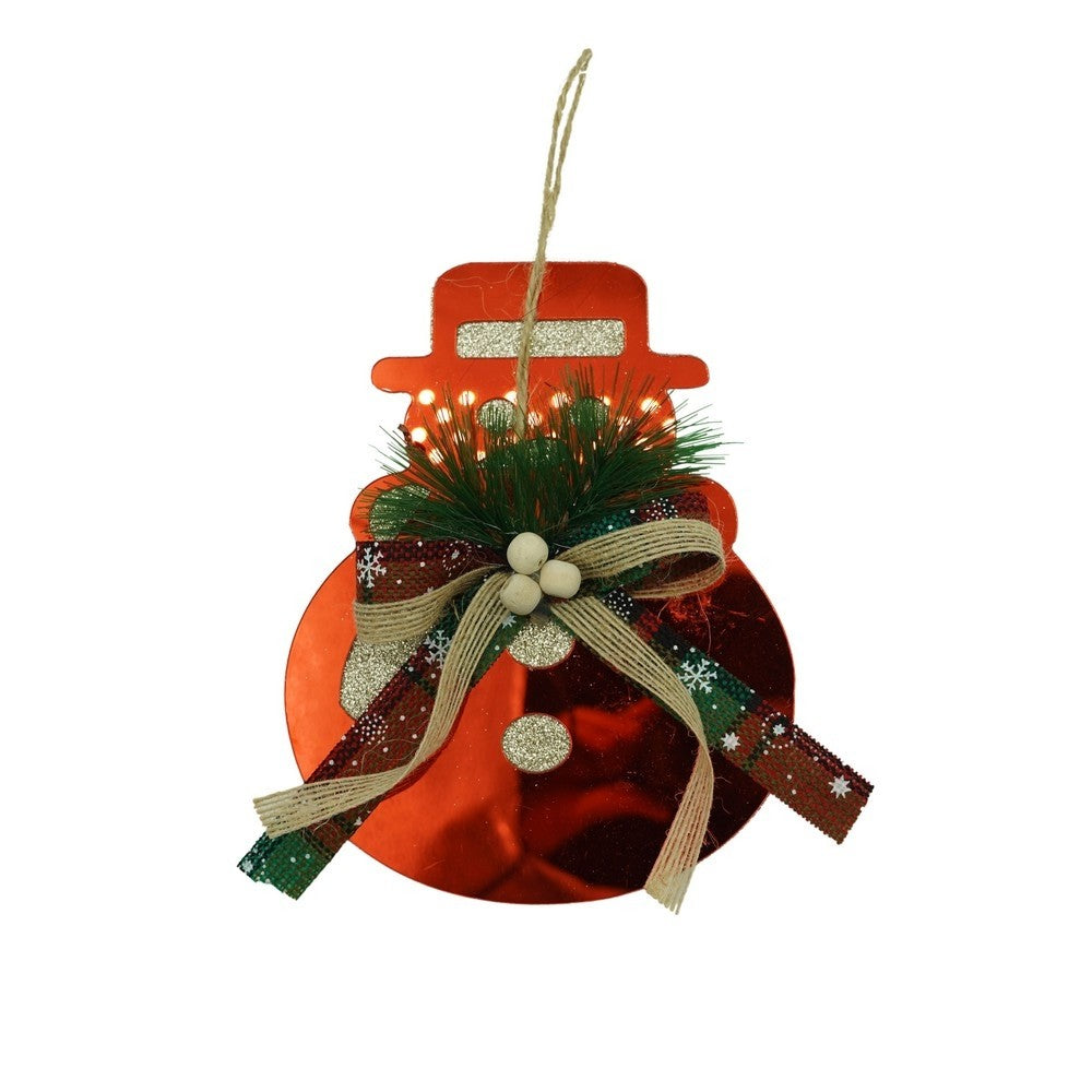 Ornament brad, Klevo, Om de zapada, Rosu, Lucios, 14*17CM, Acril, Interior/ Exterior