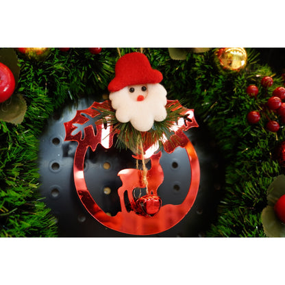 Ornament brad, Klevo, Ren cu clopotei, Rosu, Lucios, 15*20CM, Acril, Interior/ Exterior