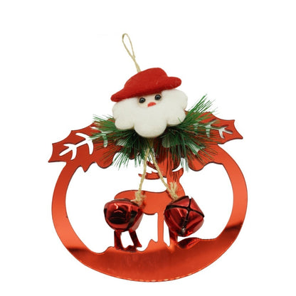 Ornament brad, Klevo, Ren cu clopotei, Rosu, Lucios, 15*20CM, Acril, Interior/ Exterior