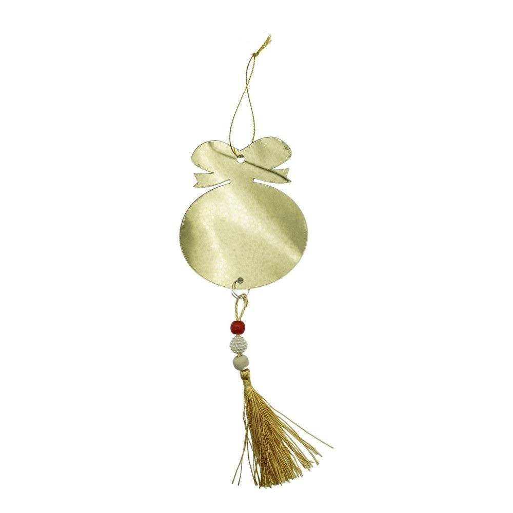 Ornament brad, Klevo, Rotund, Auriu, Lucios, 10*23CM, Acril, Interior/ Exterior