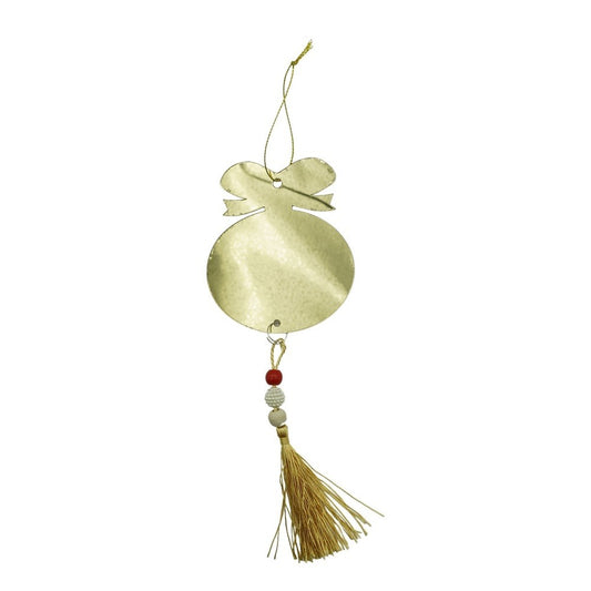 Ornament brad, Klevo, Rotund, Auriu, Lucios, 10*23CM, Acril, Interior/ Exterior