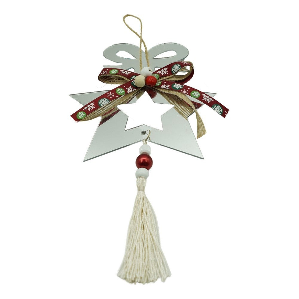 Ornament brad, Klevo, Stea, Argintiu, Lucios, 14*26CM, Acril, Interior/ Exterior