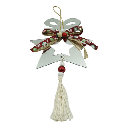 Ornament brad, Klevo, Stea, Argintiu, Lucios, 14*26CM, Acril, Interior/ Exterior