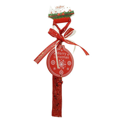 Ornament de brad medalion, Klevo, rosu, lemn, 25 cm