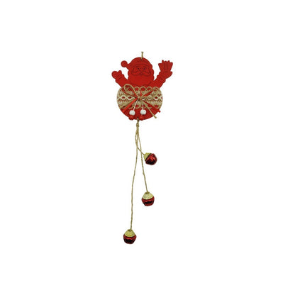 Ornament de brad Mos Craciun, Klevo, rosu, lemn/textil, 36 cm