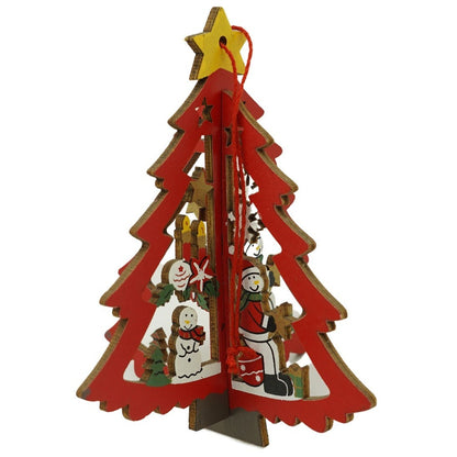Ornament de brad mos craciuni in brad, Klevo, multicolor, lemn, 10.5x9.5 cm