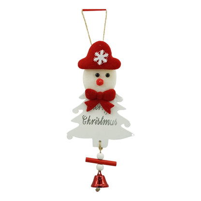 Ornament de brad om de zapada, Klevo, alb, lemn, 20 cm