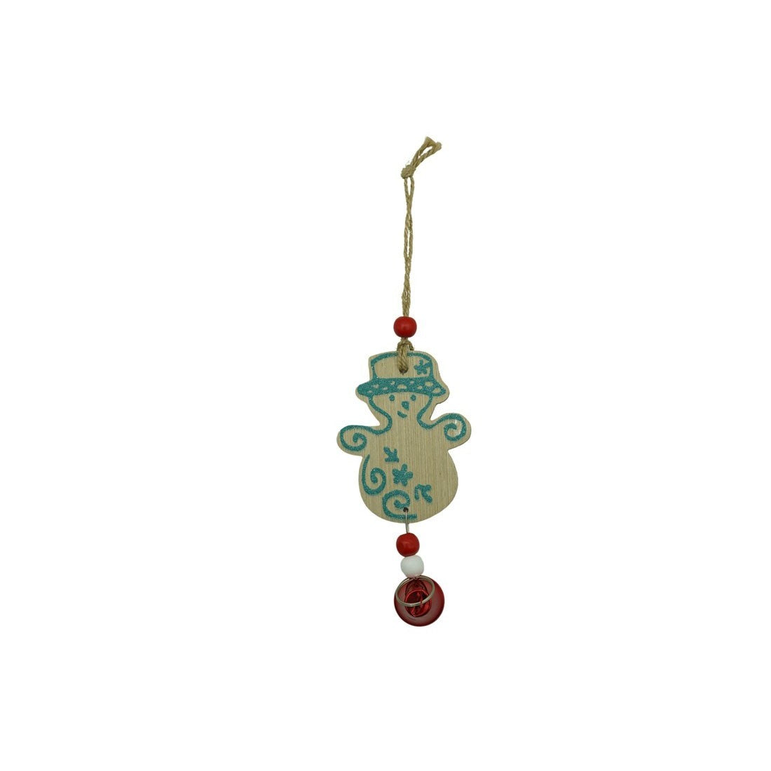 Ornament de brad om de zapada, Klevo, multicolor, lemn, 17 cm