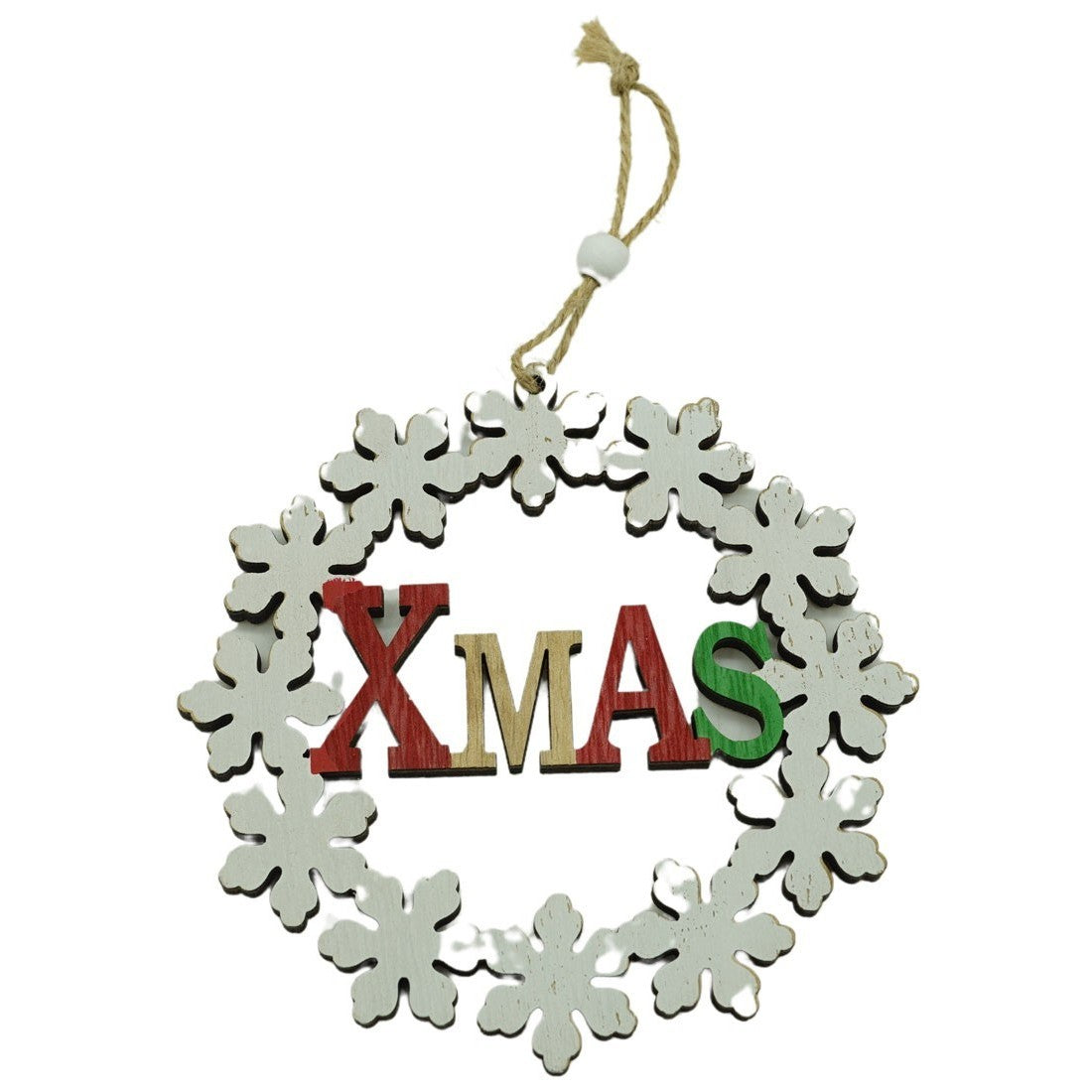 Ornament de brad Xmas, Klevo, multicolor, lemn, 12 cm