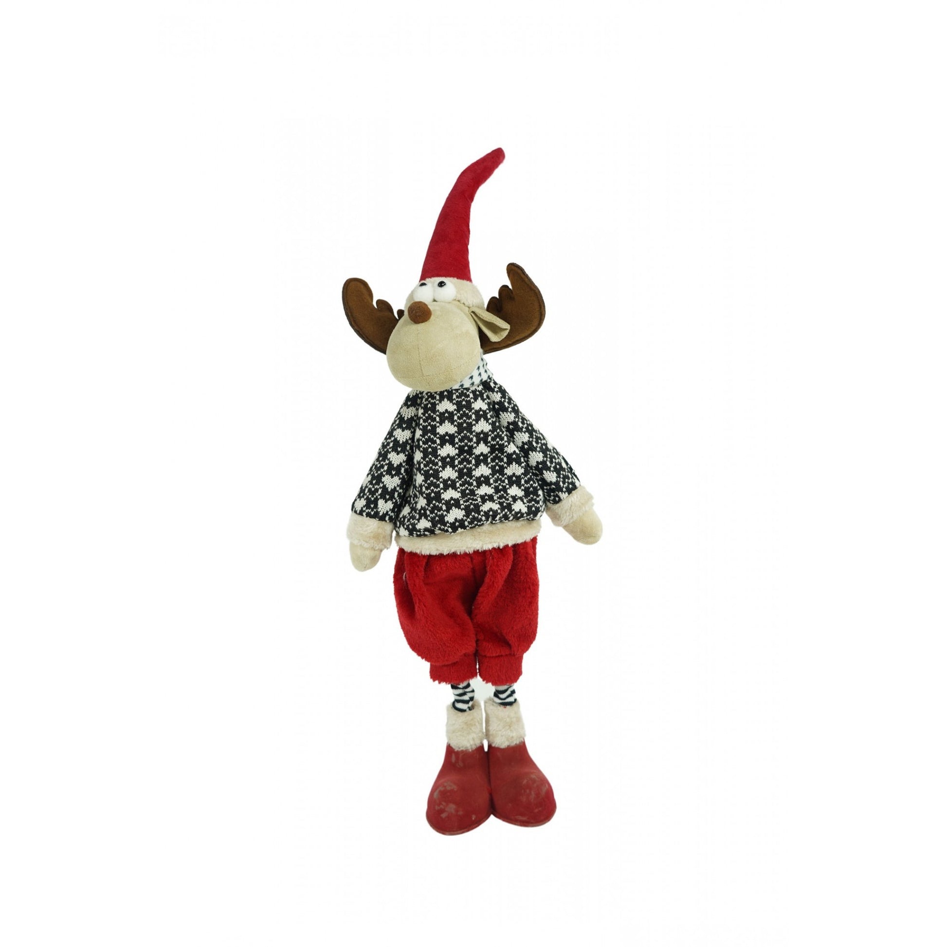 Ornament de Craciun ren, Klevo, multicolor, textil, 68 cm
