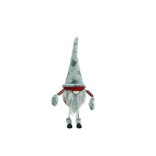 Ornament de Craciun spiridus, Klevo, gri/rosu, textil, 55 cm