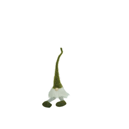 Ornament de Craciun spiridus, Klevo, verde/alb, textil, 52 cm