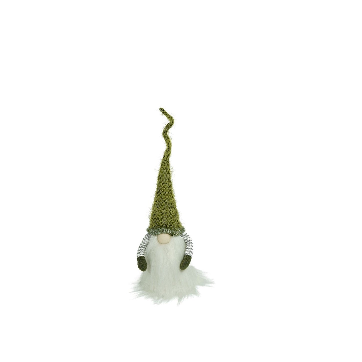 Ornament de Craciun spiridus, Klevo, verde/alb, textil, 53 cm