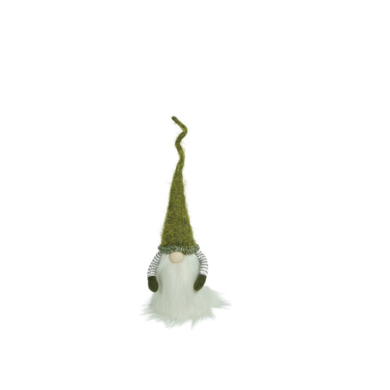 Ornament de Craciun spiridus, Klevo, verde/alb, textil, 53 cm