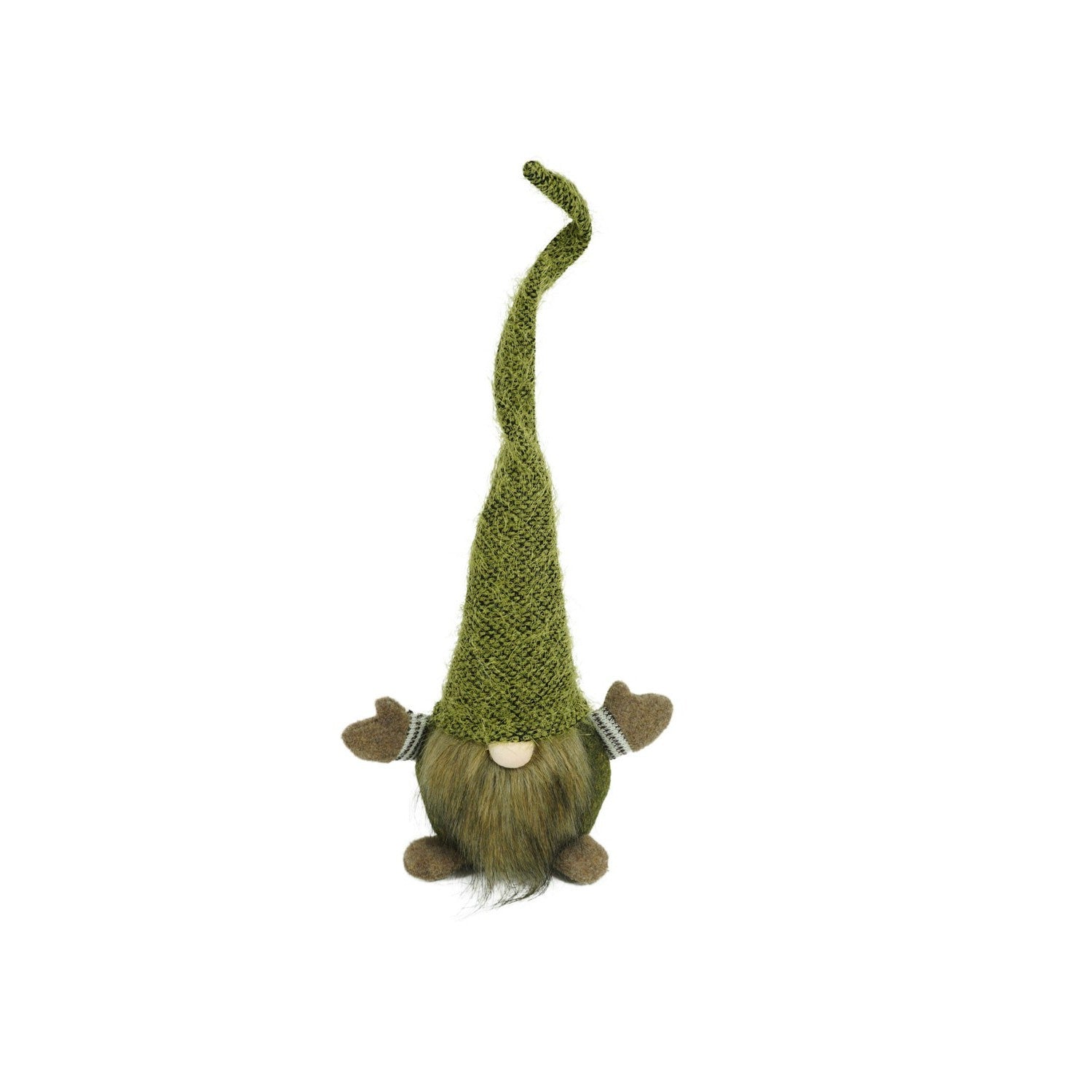 Ornament de Craciun spiridus, Klevo, verde/maro, textil, 56 cm