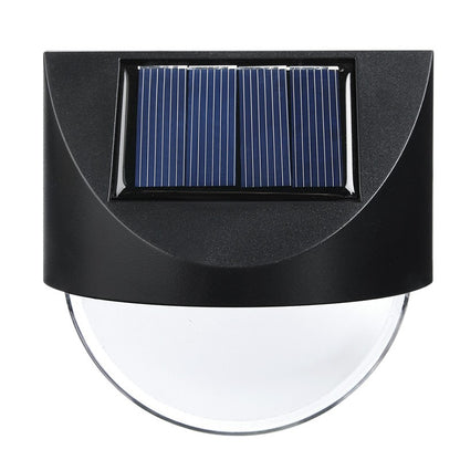 Aplica solara LED pentru Gradina, Klevo, Set 4 Bucati, ABS/Policarbonat, rezistent la apa IP65, 1 LED, pentru gradina, casa, balcon, terasa, 1.2V, 600mah, 8.8 x 8.5 cm, Alb Cald, Negru