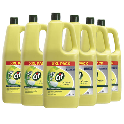 Pachet CIF Professional Cream Lemon – Crema de Curatare cu Lamaie 6×2 L