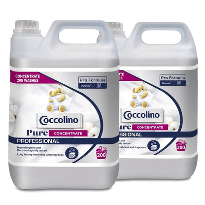 Pachet Coccolino Professional Pure Concentrated – Balsam Concentrat de Rufe, 2×5 L