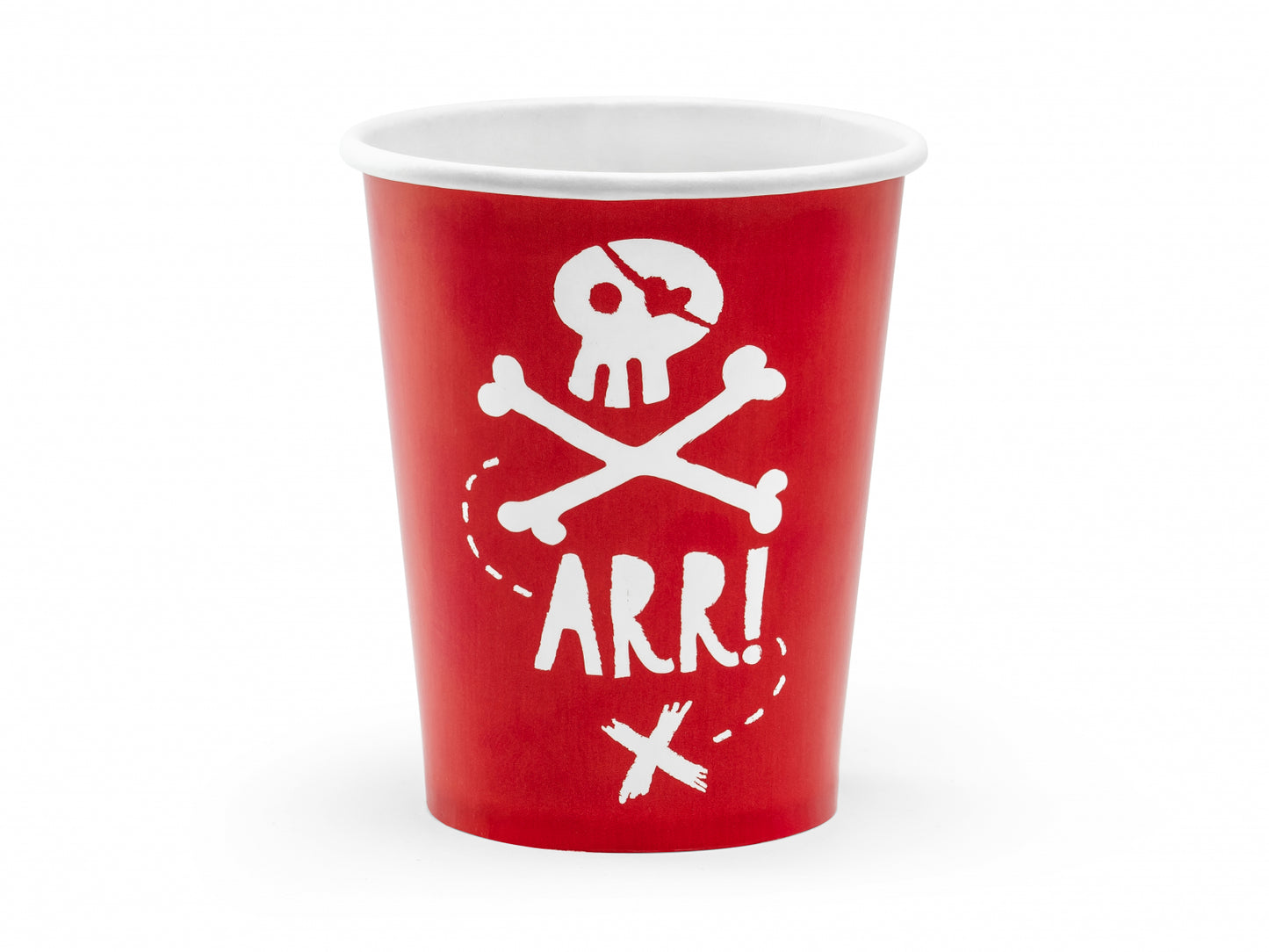Pahare Pirates Party, roșii, 220 ml (1 set. / 6 buc.)