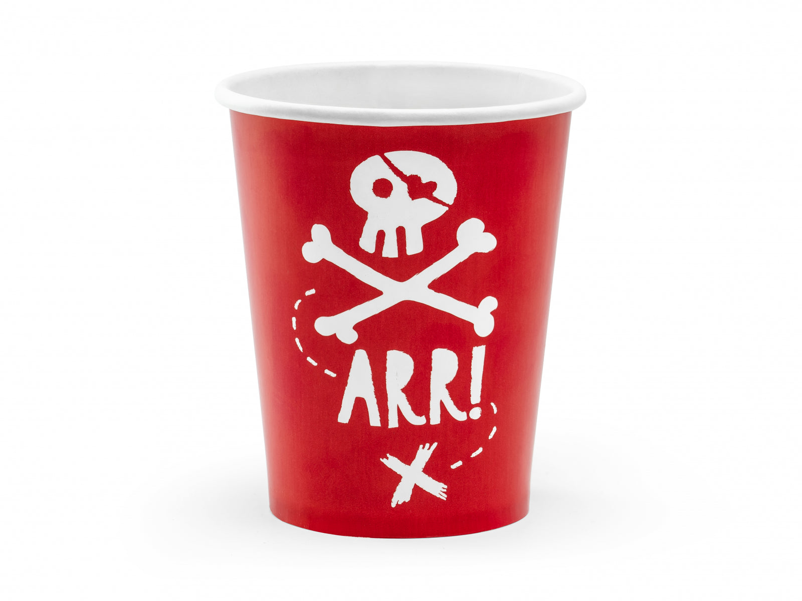 Pahare Pirates Party, roșii, 220 ml (1 set. / 6 buc.)