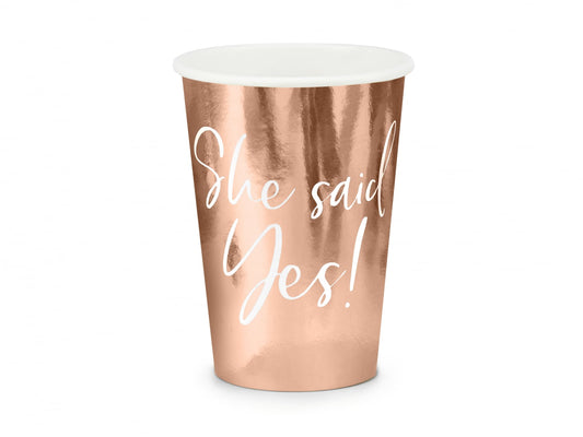 Pahare, She said yes!, Roze, 220 ml (1 set. / 6 buc.)
