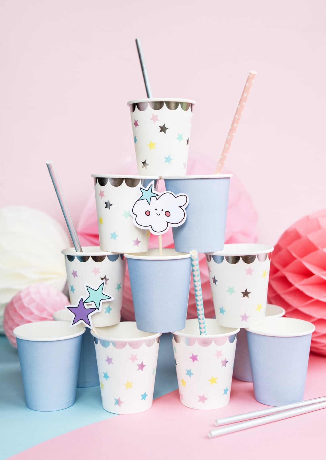 Pahare Unicorn - Stele, 180 ml (1 set. / 6 buc.)